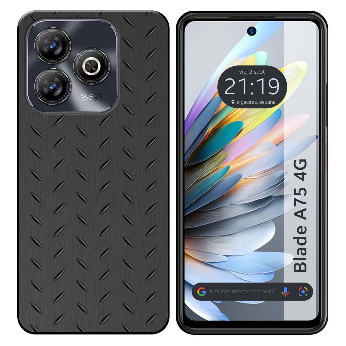 Funda Silicona para Zte Blade A75 4G diseño Metal Dibujos