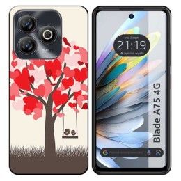 Funda Silicona para Zte Blade A75 4G diseño Pajaritos Dibujos