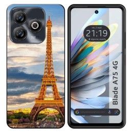 Funda Silicona para Zte Blade A75 4G diseño Paris Dibujos