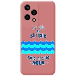 Funda Silicona Líquida Rosa para Huawei Honor 200 Lite 5G diseño Agua Dibujos