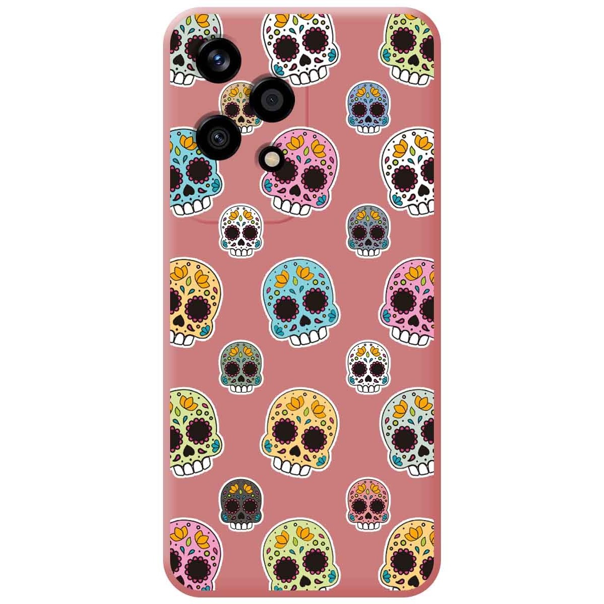 Funda Silicona Líquida Rosa para Huawei Honor 200 Lite 5G diseño Catrina Dibujos