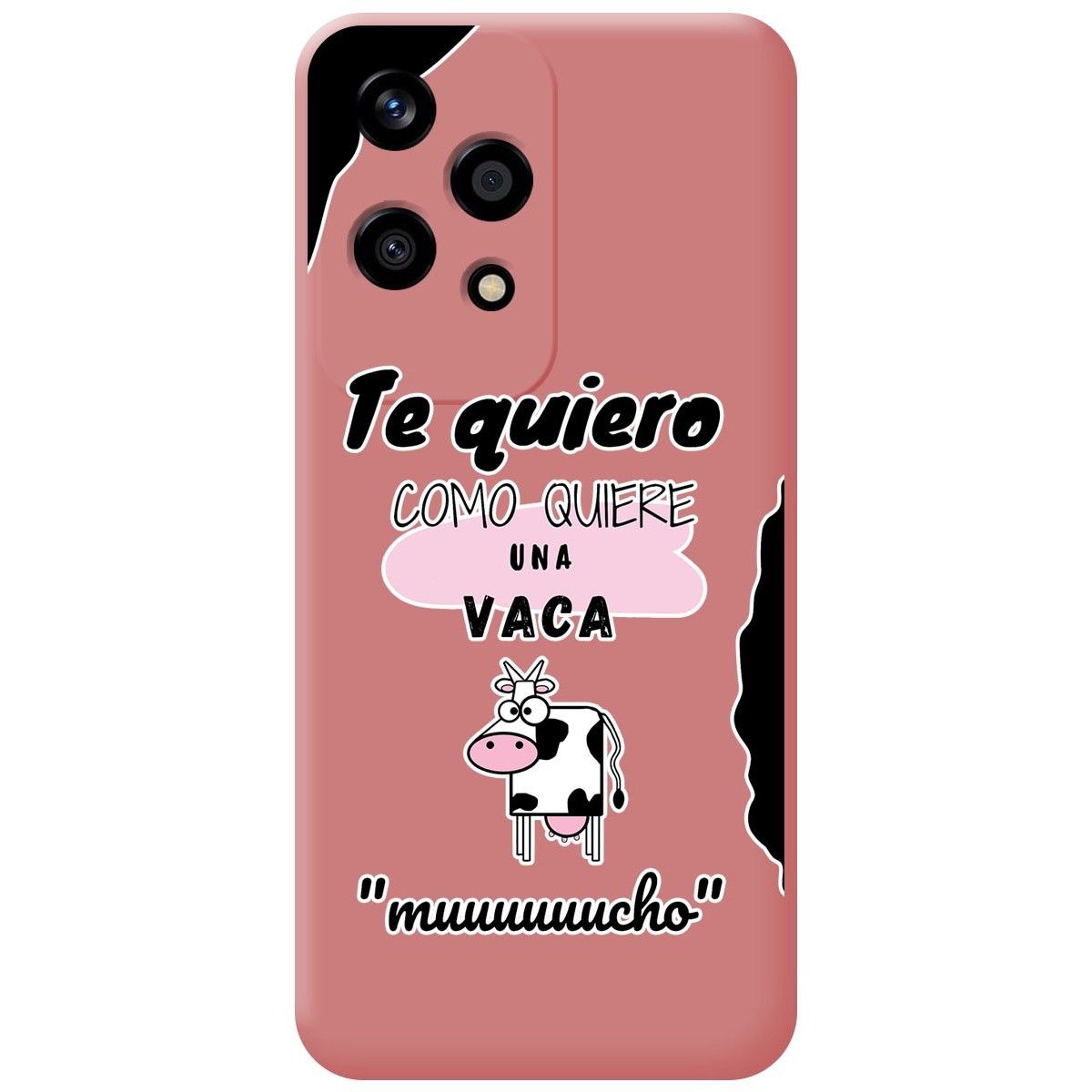 Funda Silicona Líquida Rosa para Huawei Honor 200 Lite 5G diseño Vaca Dibujos