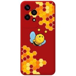 Funda Silicona Líquida Roja para Huawei Honor 200 Lite 5G diseño Abeja Dibujos