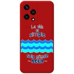 Funda Silicona Líquida Roja para Huawei Honor 200 Lite 5G diseño Agua Dibujos