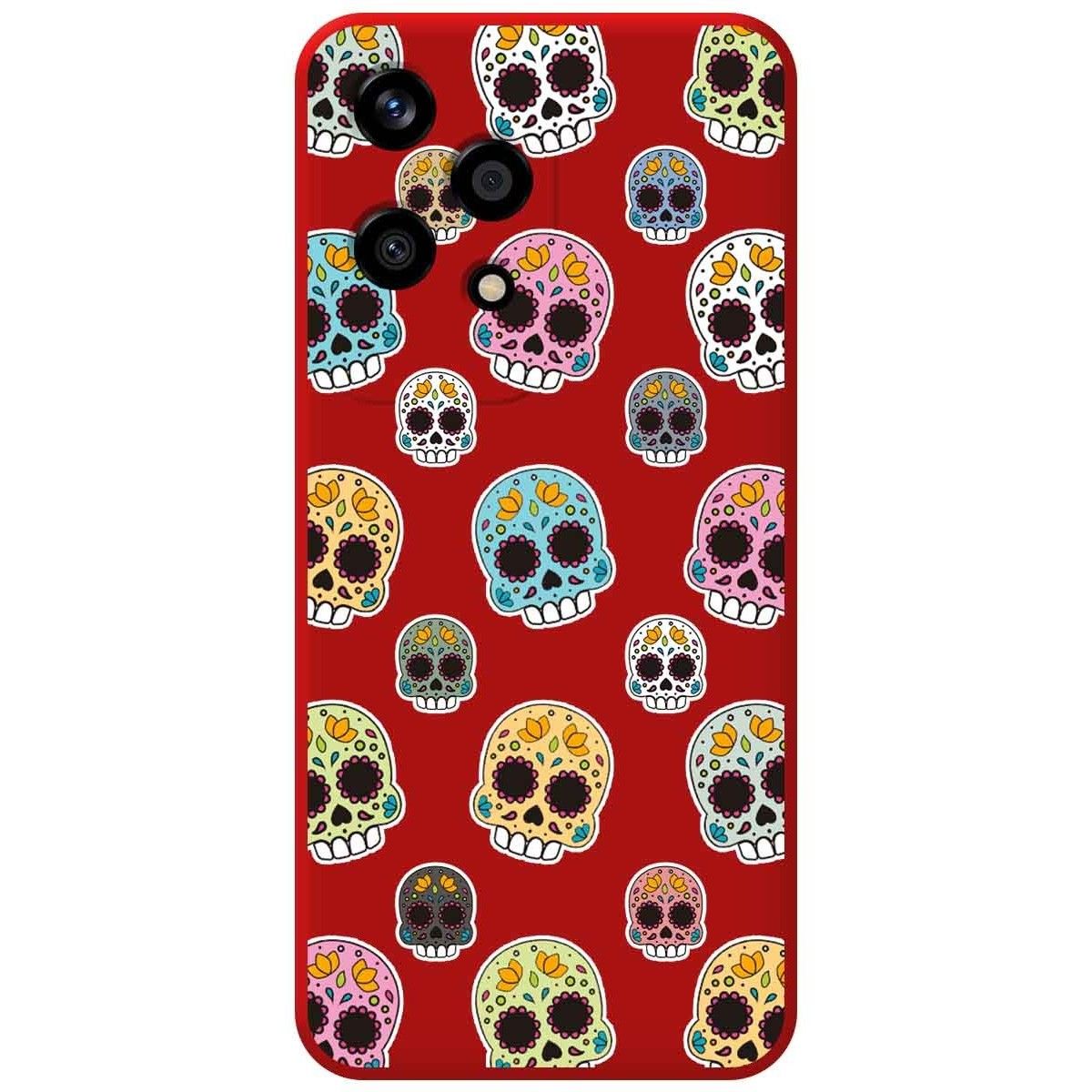 Funda Silicona Líquida Roja para Huawei Honor 200 Lite 5G diseño Catrina Dibujos