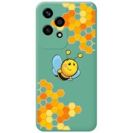 Funda Silicona Líquida Verde para Huawei Honor 200 Lite 5G diseño Abeja Dibujos