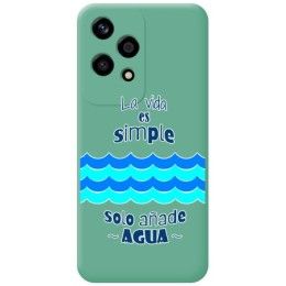 Funda Silicona Líquida Verde para Huawei Honor 200 Lite 5G diseño Agua Dibujos