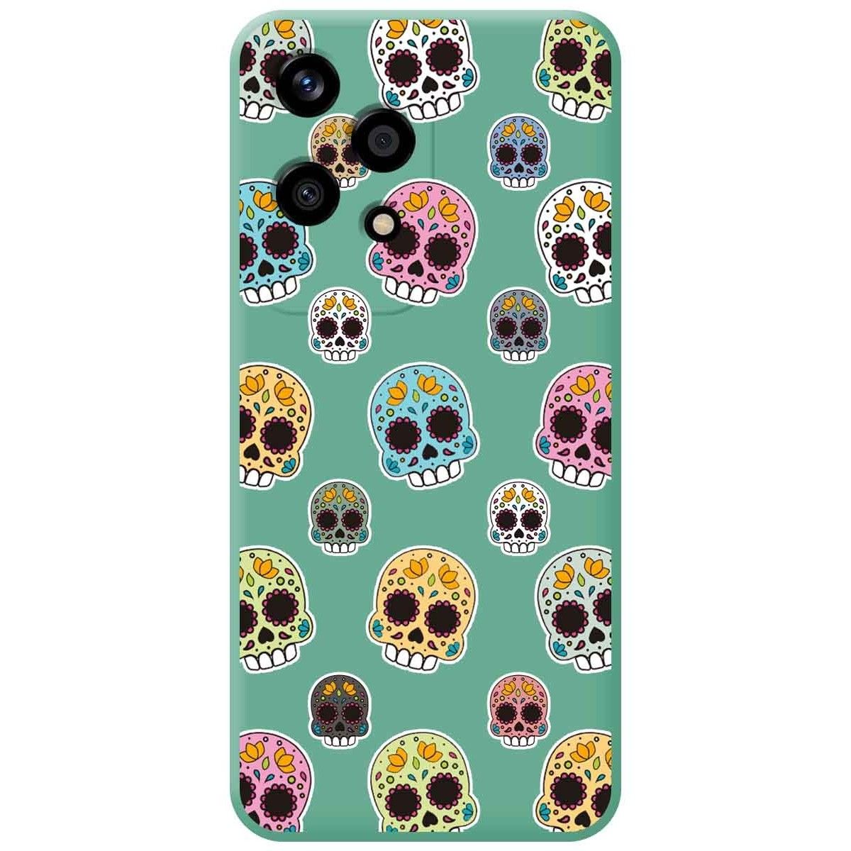 Funda Silicona Líquida Verde para Huawei Honor 200 Lite 5G diseño Catrina Dibujos