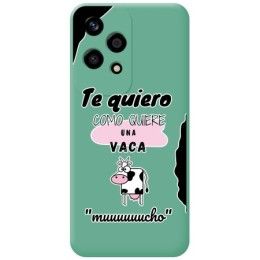 Funda Silicona Líquida Verde para Huawei Honor 200 Lite 5G diseño Vaca Dibujos