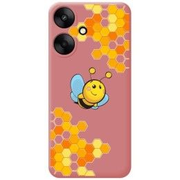 Funda Silicona Líquida Rosa para Xiaomi Redmi 13C 5G diseño Abeja Dibujos