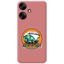 Funda Silicona Líquida Rosa para Xiaomi Redmi 13C 5G diseño Adventure Dibujos