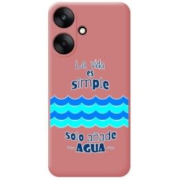 Funda Silicona Líquida Rosa para Xiaomi Redmi 13C 5G diseño Agua Dibujos