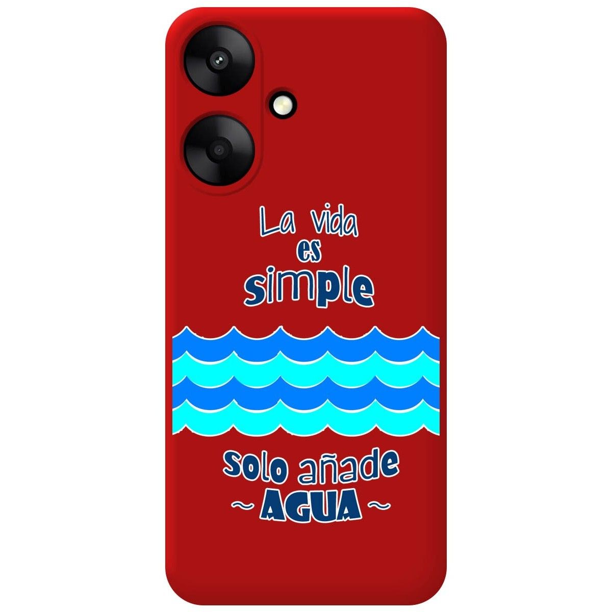 Funda Silicona Líquida Roja para Xiaomi Redmi 13C 5G diseño Agua Dibujos