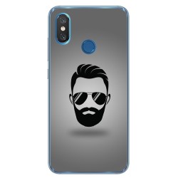 Funda Gel Tpu para Xiaomi Mi 8 Diseño Barba Dibujos