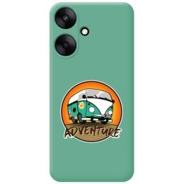 Funda Silicona Líquida Verde para Xiaomi Redmi 13C 5G diseño Adventure Dibujos