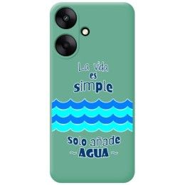 Funda Silicona Líquida Verde para Xiaomi Redmi 13C 5G diseño Agua Dibujos