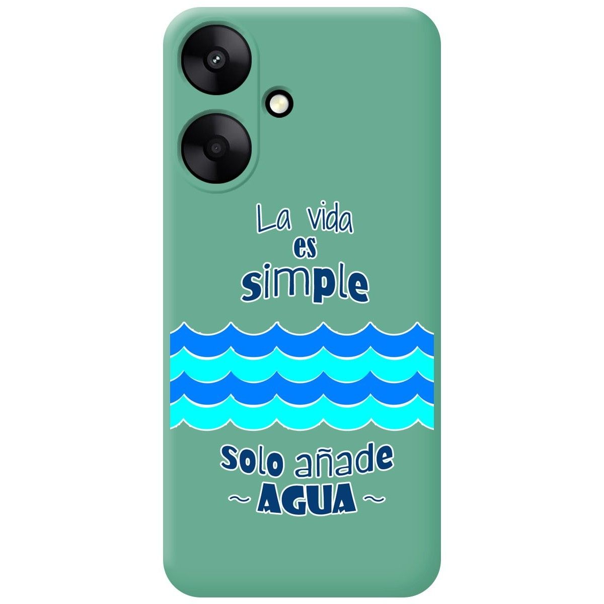 Funda Silicona Líquida Verde para Xiaomi Redmi 13C 5G diseño Agua Dibujos