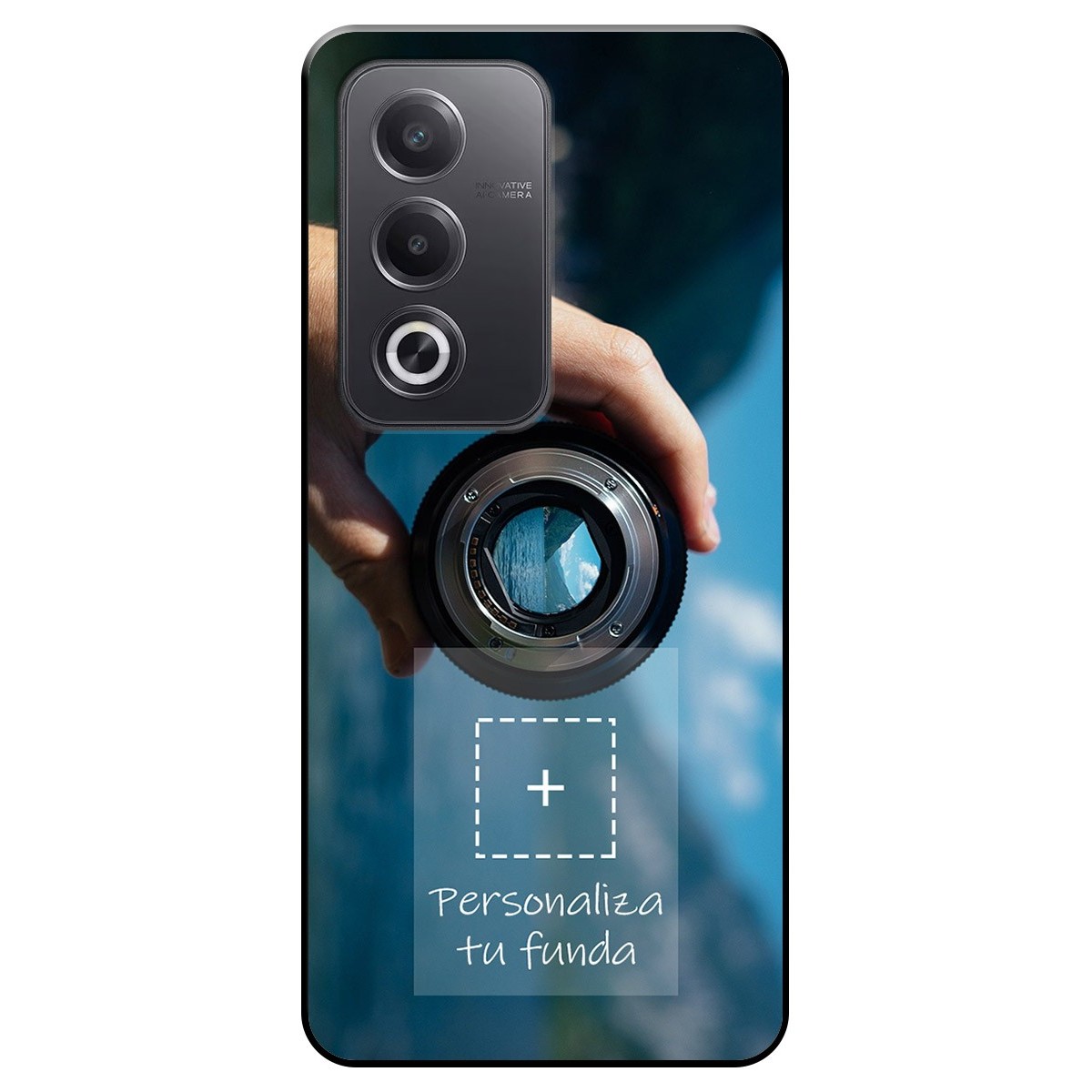 Personaliza tu Funda Silicona Gel Tpu Negra con tu Fotografia para Oppo A80 5G Dibujo Personalizada