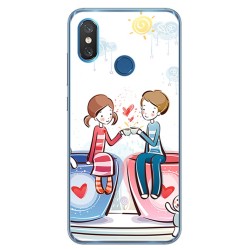 Funda Gel Tpu para Xiaomi Mi 8 Diseño Cafe Dibujos