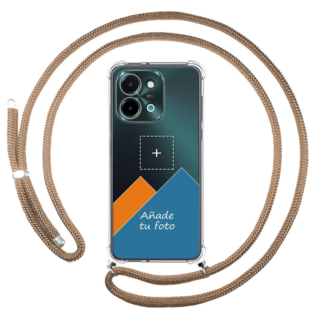 Personaliza tu Funda Colgante Transparente para Vivo Y28 4G con Cordon Camel Dibujo Personalizada