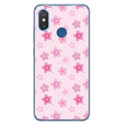 Funda Gel Tpu para Xiaomi Mi 8 Diseño Flores Dibujos