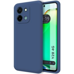 Funda Silicona Líquida Ultra Suave para Vivo Y28 4G color Azul Oscuro