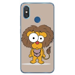 Funda Gel Tpu para Xiaomi Mi 8 Diseño Leon Dibujos