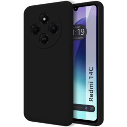 Funda Silicona Líquida Ultra Suave para Xiaomi Redmi 14C color Negra