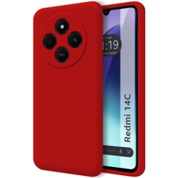 Funda Silicona Líquida Ultra Suave para Xiaomi Redmi 14C color Roja