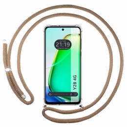 Funda Colgante Transparente para Vivo Y28 4G con Cordon Camel