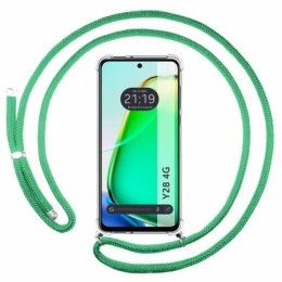 Funda Colgante Transparente para Vivo Y28 4G con Cordon Verde Agua