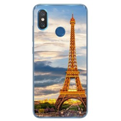 Funda Gel Tpu para Xiaomi Mi 8 Diseño Paris Dibujos