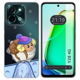 Funda Silicona Transparente para Vivo Y28 4G diseño Cabra Dibujos