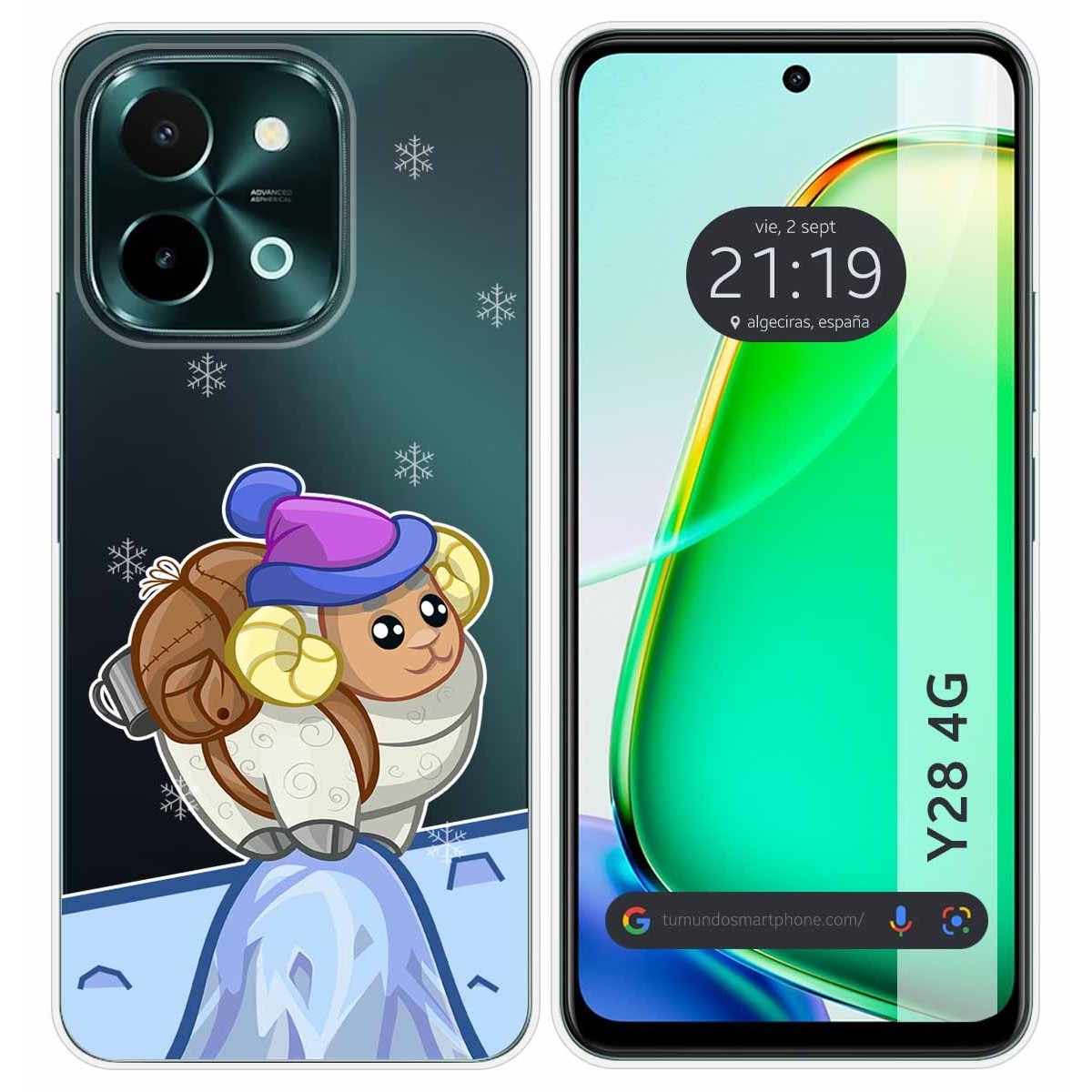 Funda Silicona Transparente para Vivo Y28 4G diseño Cabra Dibujos