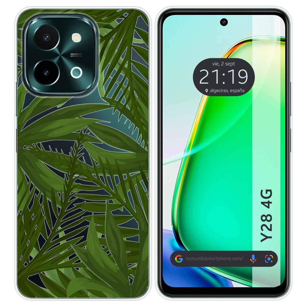 Funda Silicona Transparente para Vivo Y28 4G diseño Jungla Dibujos