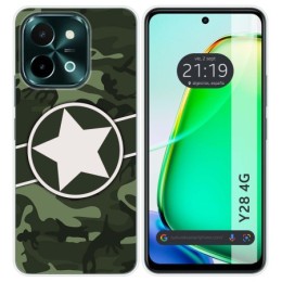 Funda Silicona para Vivo Y28 4G diseño Camuflaje 01 Dibujos