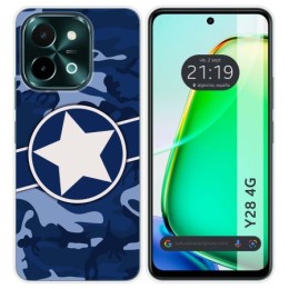 Funda Silicona para Vivo Y28 4G diseño Camuflaje 03 Dibujos