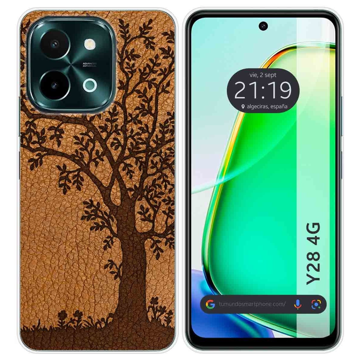 Funda Silicona para Vivo Y28 4G diseño Cuero 03 Dibujos