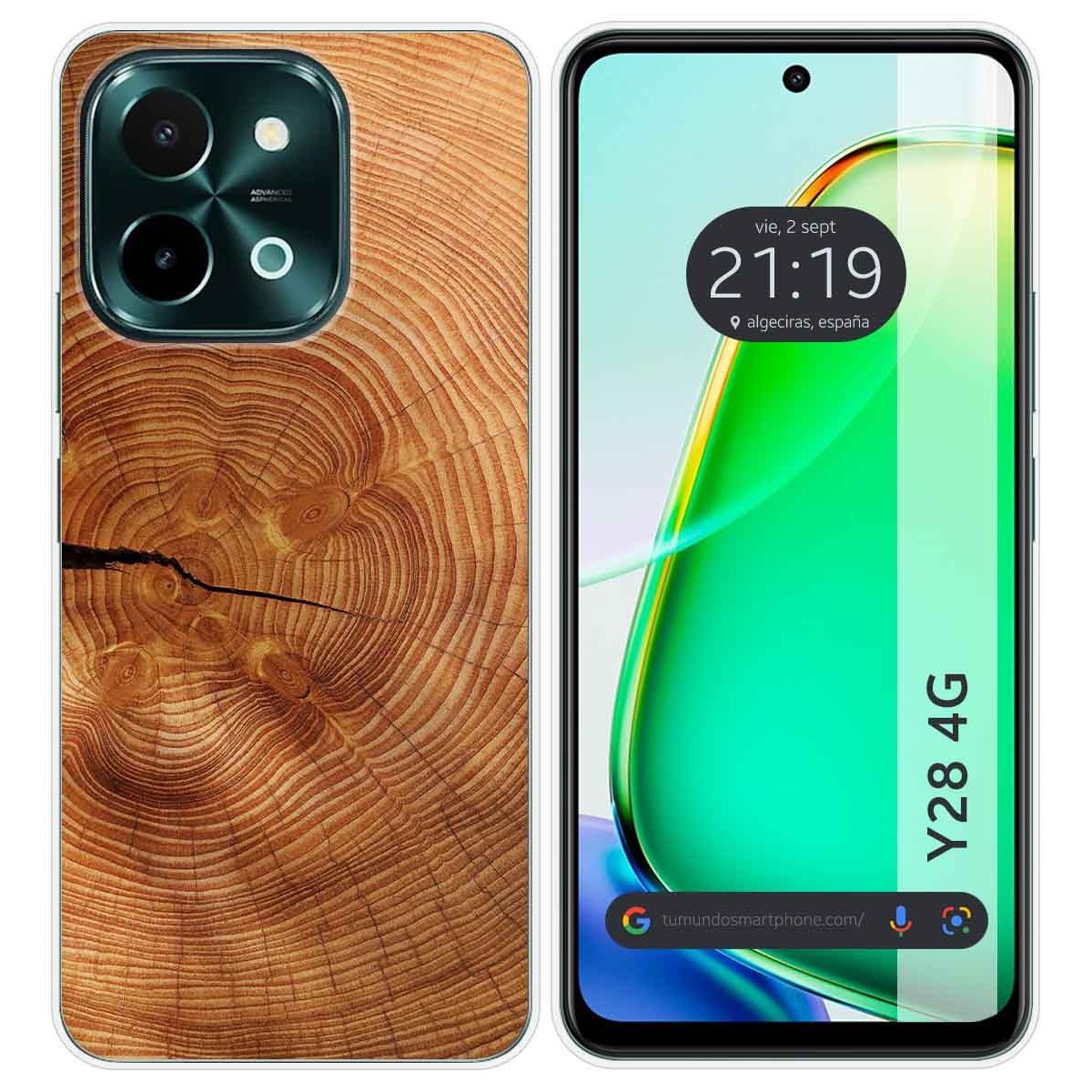 Funda Silicona para Vivo Y28 4G diseño Madera 04 Dibujos