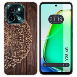 Funda Silicona para Vivo Y28 4G diseño Madera 06 Dibujos