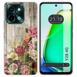 Funda Silicona para Vivo Y28 4G diseño Madera 08 Dibujos