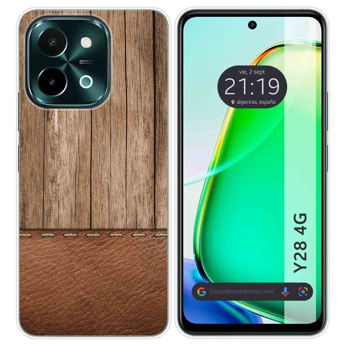 Funda Silicona para Vivo Y28 4G diseño Madera 09 Dibujos