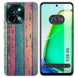 Funda Silicona para Vivo Y28 4G diseño Madera 10 Dibujos