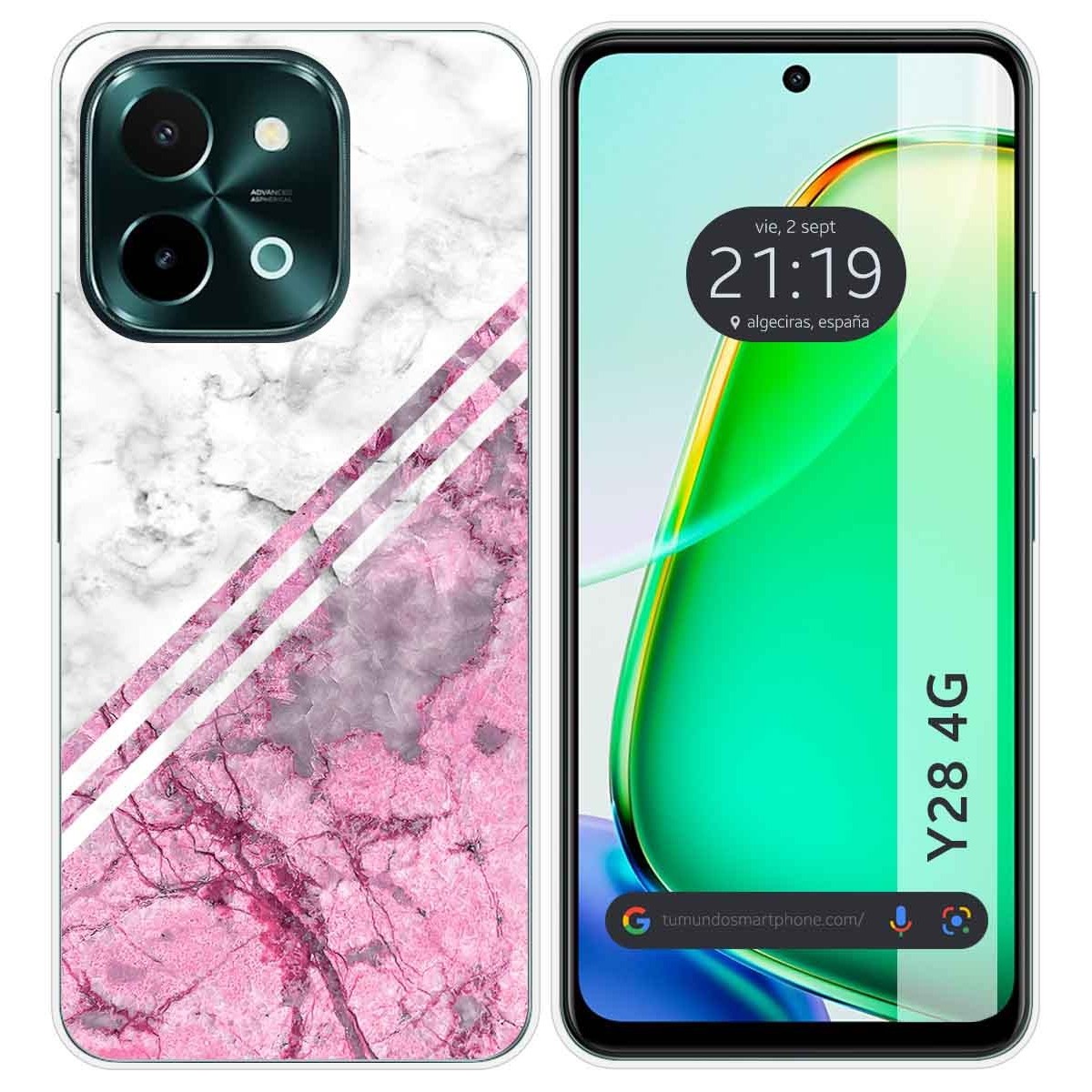 Funda Silicona para Vivo Y28 4G diseño Mármol 03 Dibujos