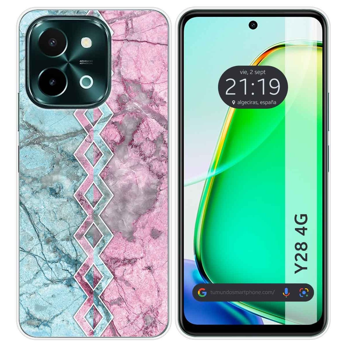 Funda Silicona para Vivo Y28 4G diseño Mármol 08 Dibujos