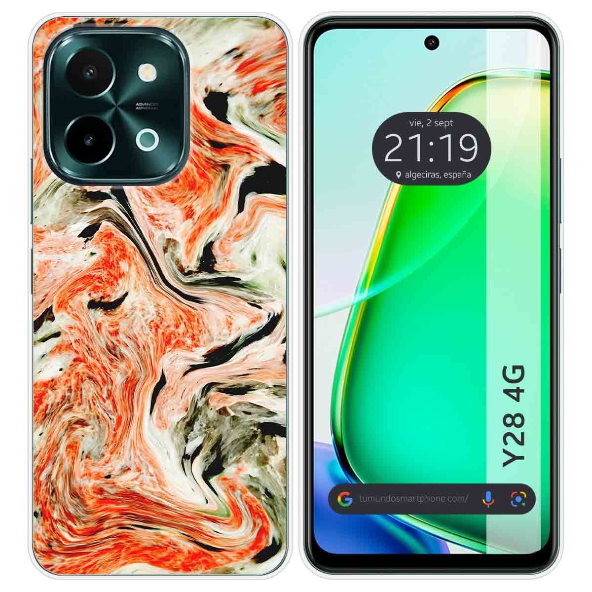 Funda Silicona para Vivo Y28 4G diseño Mármol 12 Dibujos