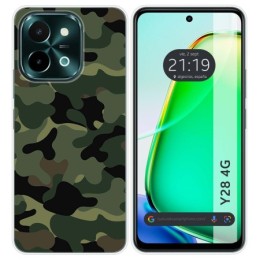 Funda Silicona para Vivo Y28 4G diseño Camuflaje Dibujos