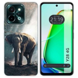 Funda Silicona para Vivo Y28 4G diseño Elefante Dibujos