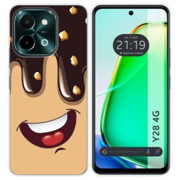 Funda Silicona para Vivo Y28 4G diseño Helado Chocolate Dibujos