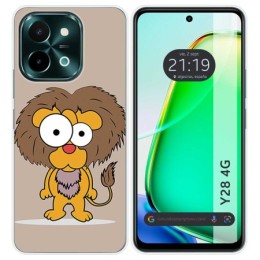 Funda Silicona para Vivo Y28 4G diseño Leon Dibujos